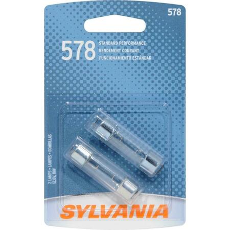SYLVANIA 578 Basic Miniature Bulb, 2PK 578.BP2
